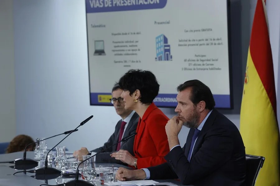 Rueda de prensa tras la reunión del Consejo de Ministros, este martes en Madrid.