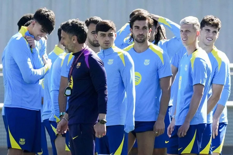 Entrenamiento del primer equipo del FC Barcelona