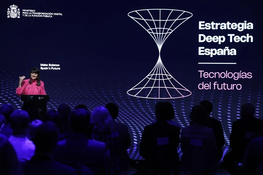 La secretaria de Estado de Digitalización e Inteligencia Artificial, María González Veracruz, durante la presentación de la Estrategia Nacional de Deep Tech