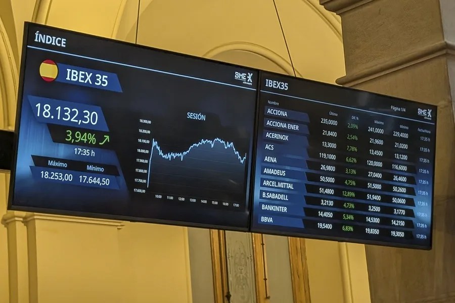 BOLSA ESPAÑOLA LEVE CAIDA