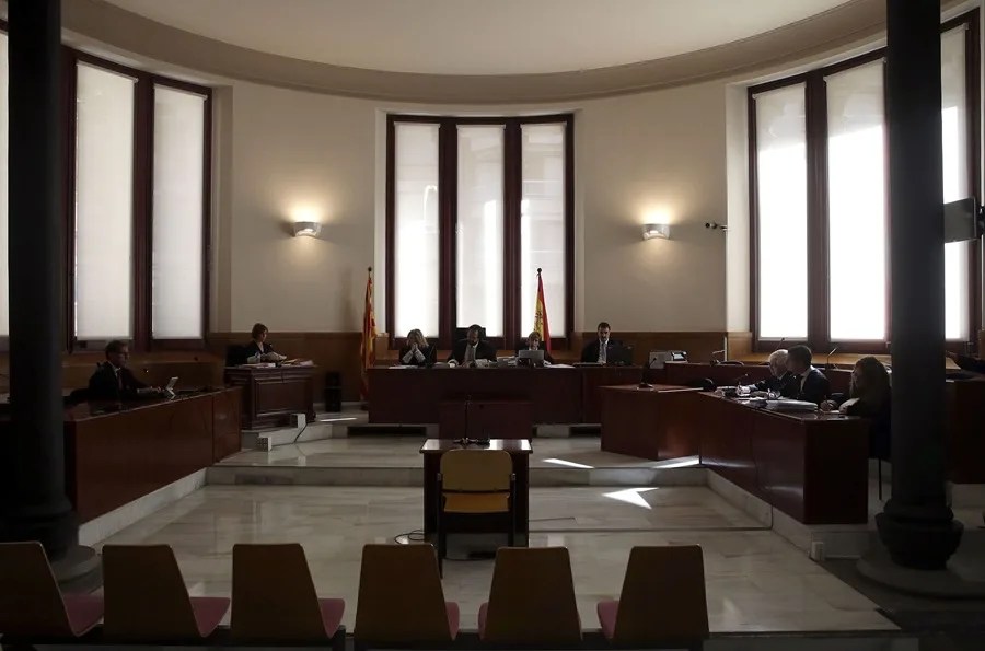 Vista de una sala de la Audiencia de Barcelona