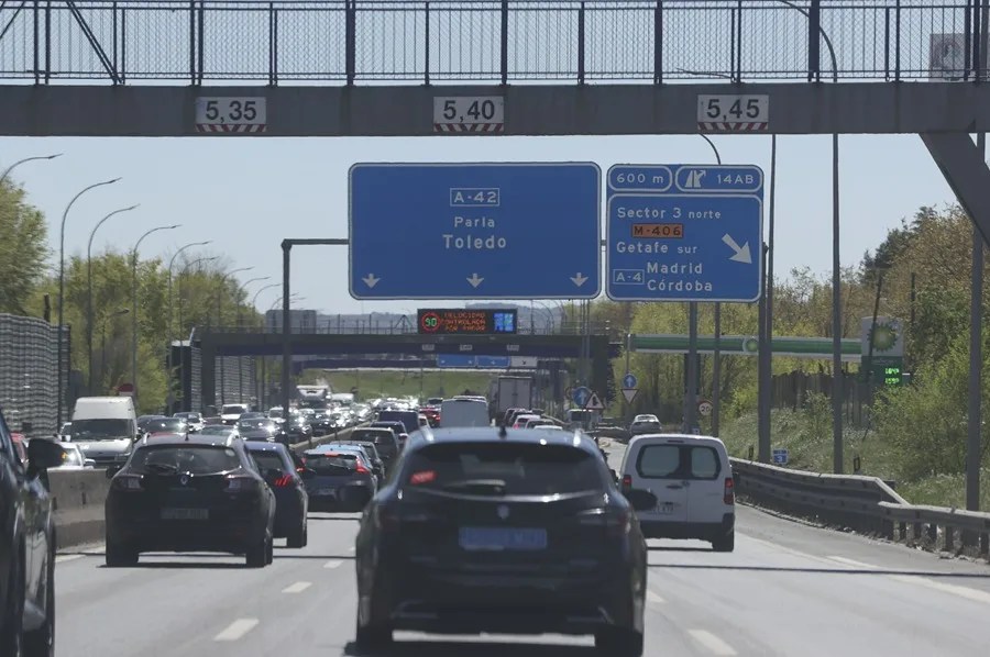 Estado del tráfico en la A42, autovía de Toledo