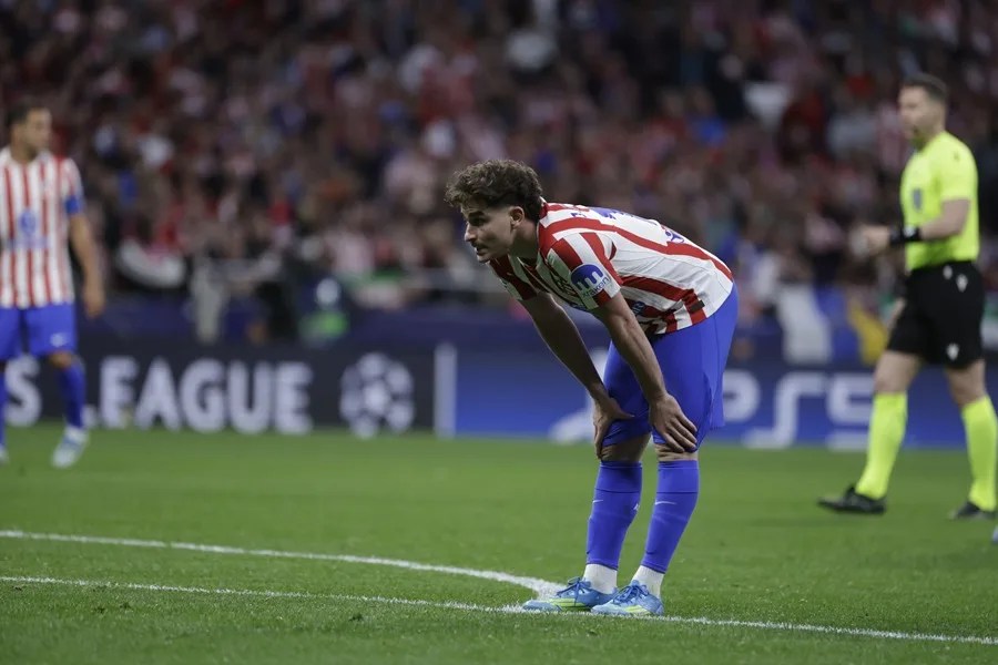 El delantero argentino del Atlético de Madrid Julián Álvarez