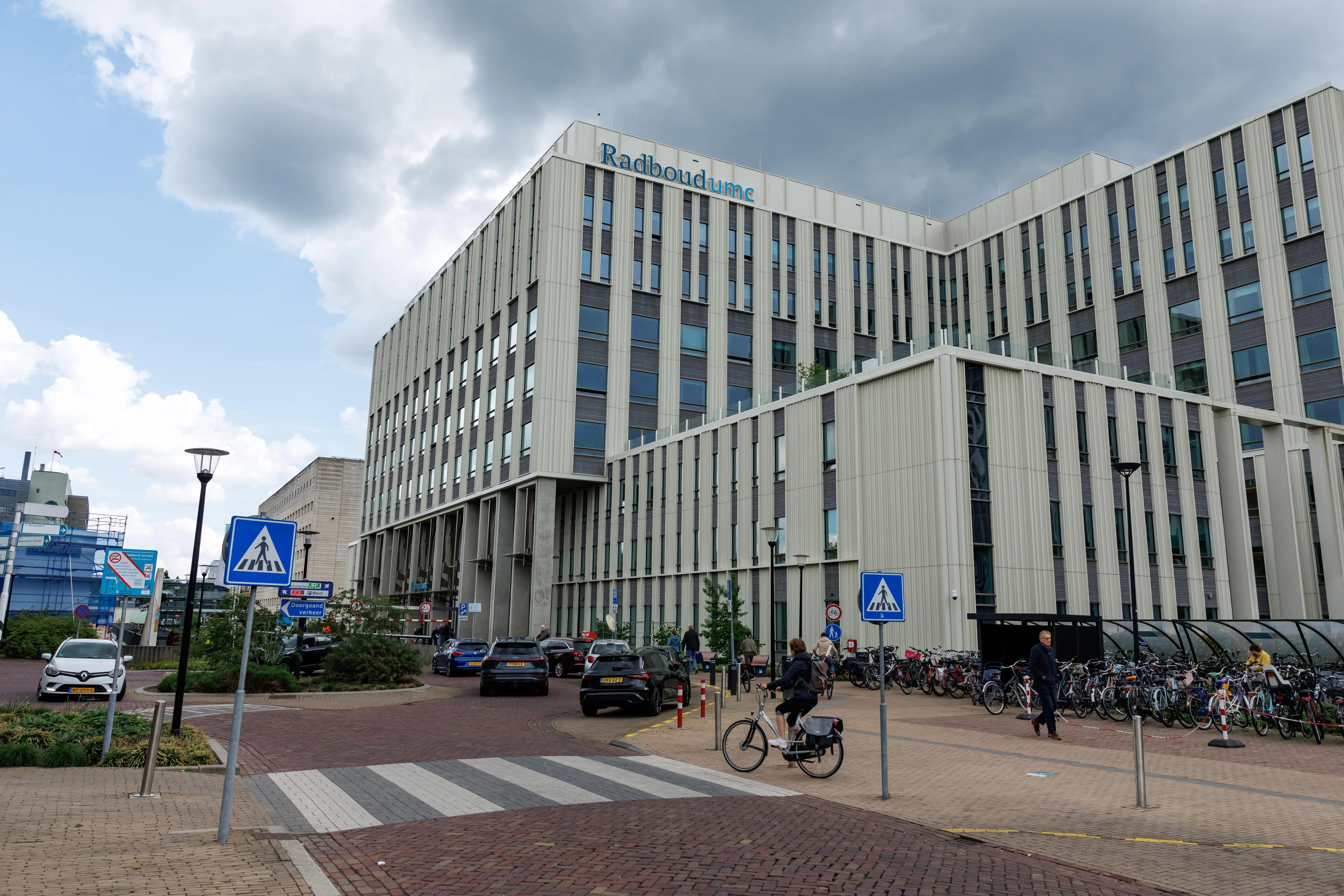 Exterior del hospital Radboudumc, que ha ingresado a un paciente del crucero Hondius, en Nijmegen, Países Bajos.