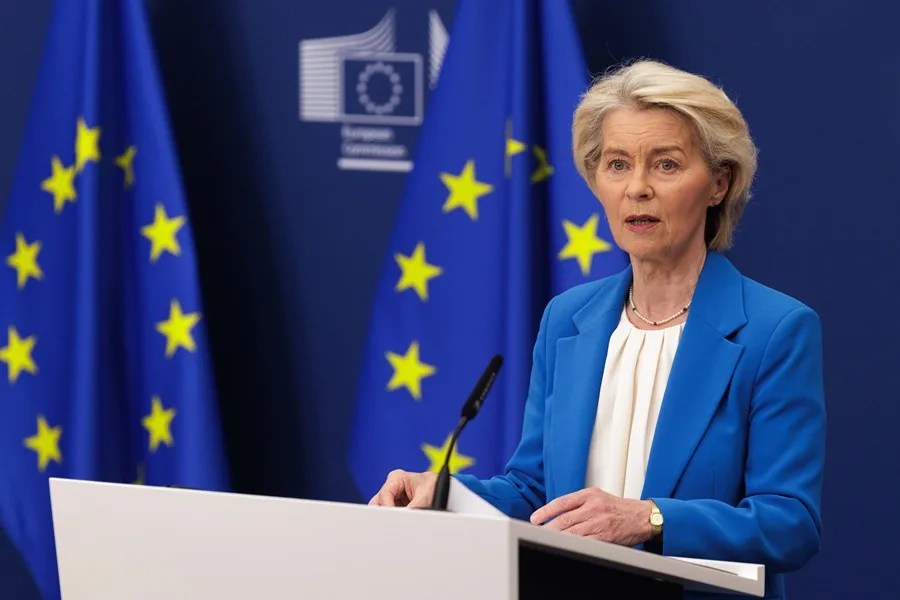 La presidenta de la Comisión Europea, Ursula von der Leyen