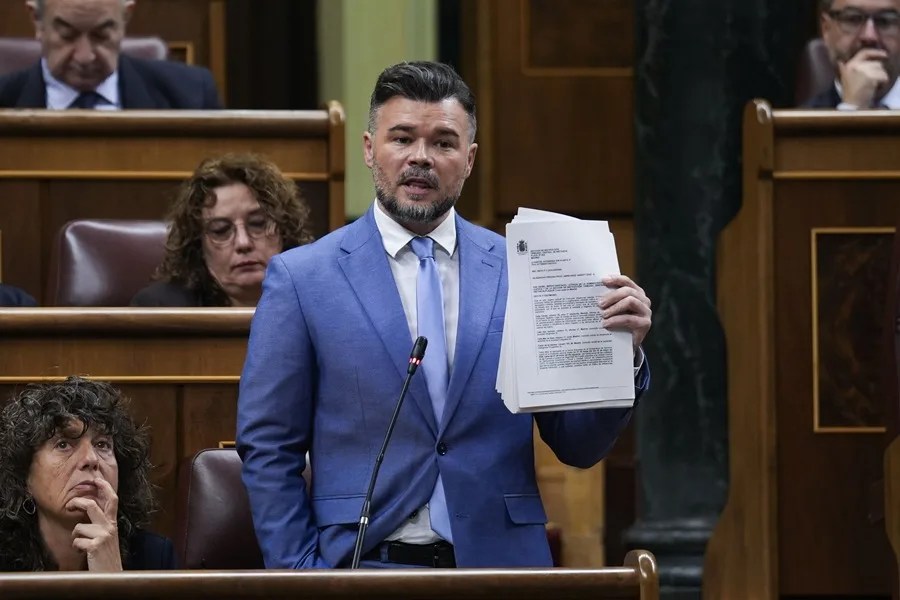 El portavoz parlamentario de ERC, Gabriel Rufián