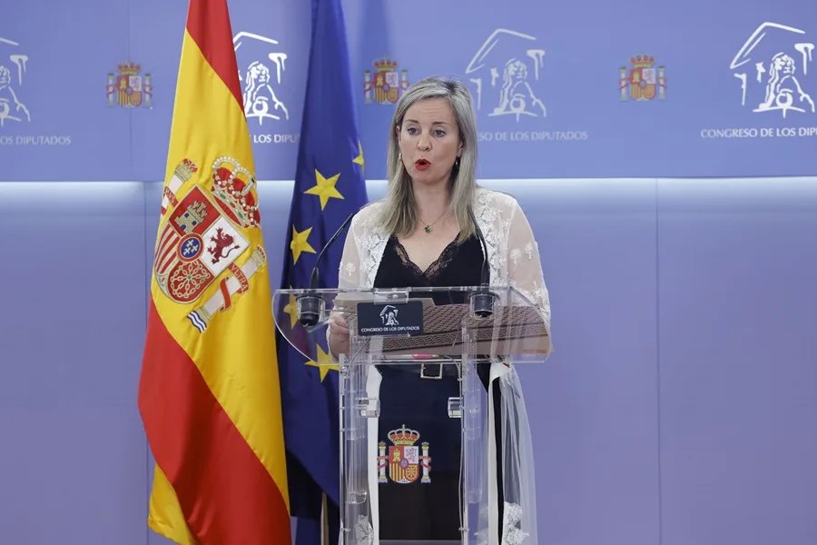 La portavoz parlamentaria de Sumar, Verónica Martínez Barquero
