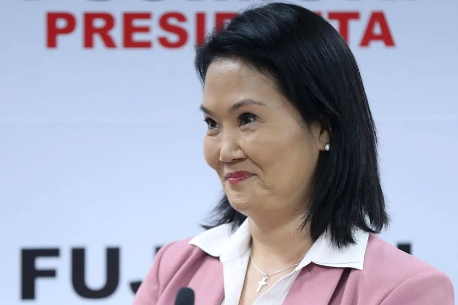 La candidata derechista Keiko Fujimori, ganadora de la segunda vuelta de las elecciones presidenciales de Perú, EFE/ Paolo Aguilar