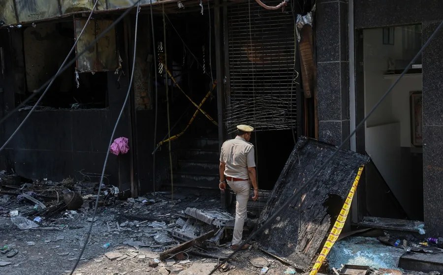 Incendio mortal en un hotel de Nueva Delhi