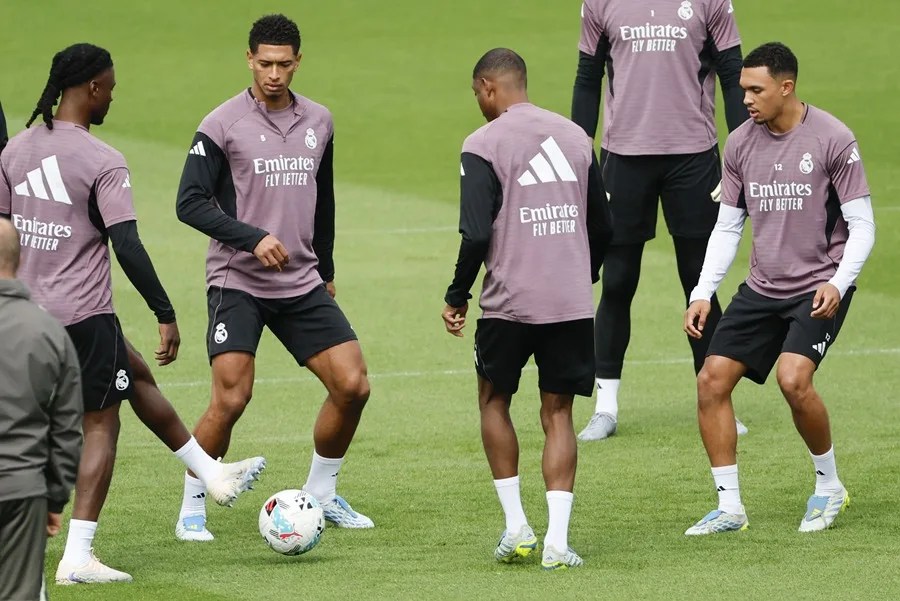 Imagen de un entrenamiento del Real Madrid.
