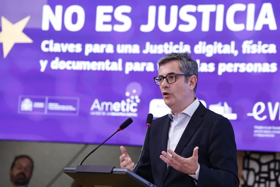 El ministro de la Presidencia, Justicia y Relaciones con las Cortes, Félix Bolaños, este lunes.