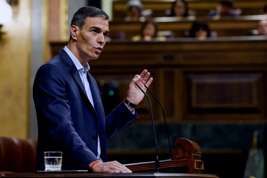 El presidente del Gobierno, Pedro Sánchez, comparece en el Congreso.