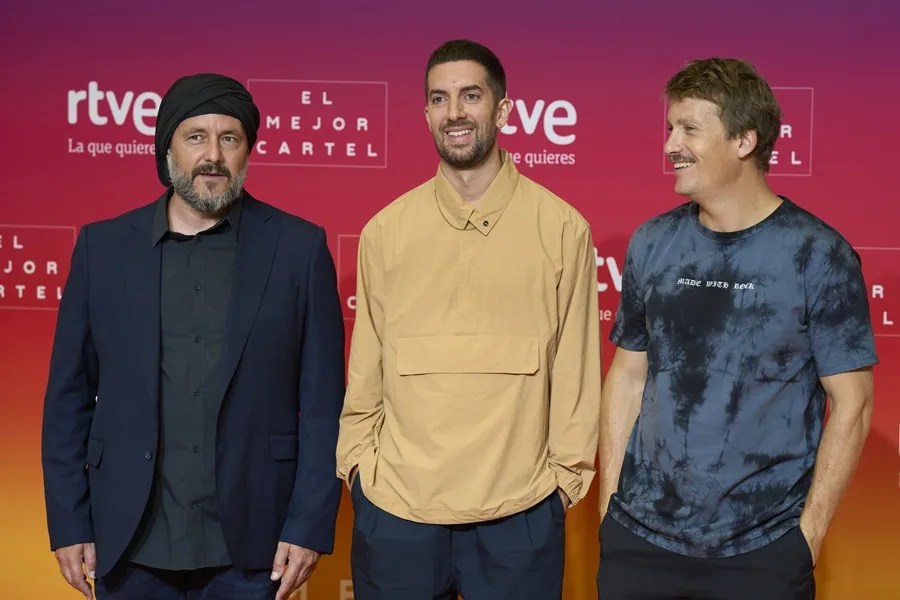 David Broncano, Ricardo Castella (i) y Grison (d).