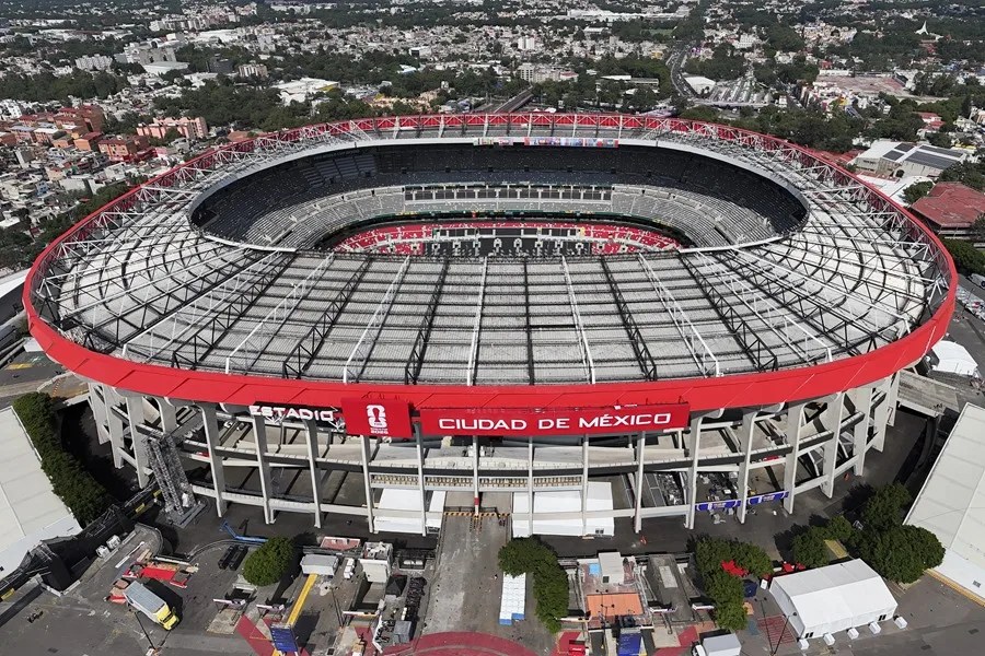 Fotografía aérea que muestra el estadio Ciudad de México.