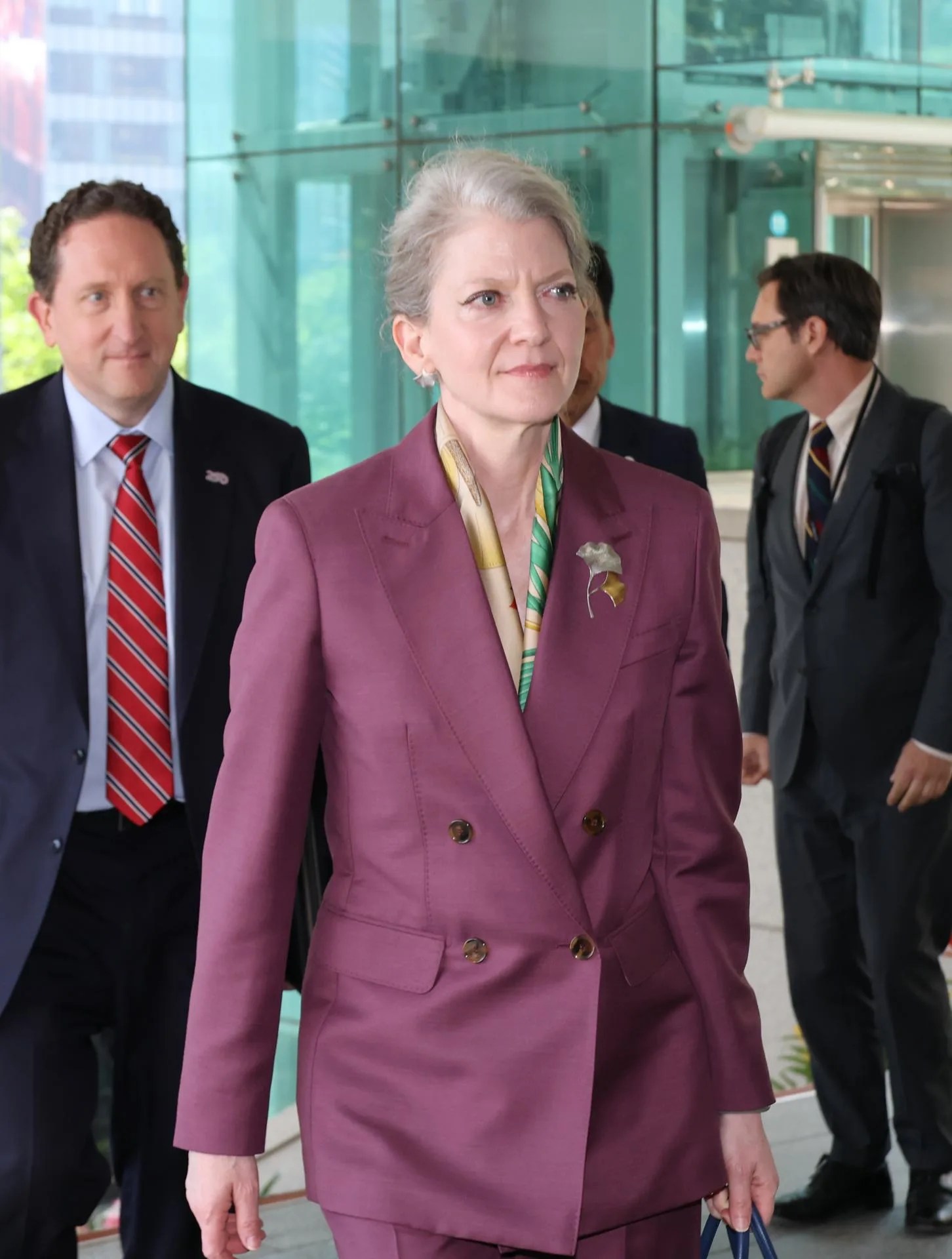 US Under Secretary of State for Political Affairs Allison Hooker arrives at the foreign ministry to meet with South Korean officials and launch formal negotiations to implement a set of security agreements reached between the two countries last year, in Seoul, South Korea, 02 June 2026. EFE-EPA/YONHAP SOUTH KOREA OUT
