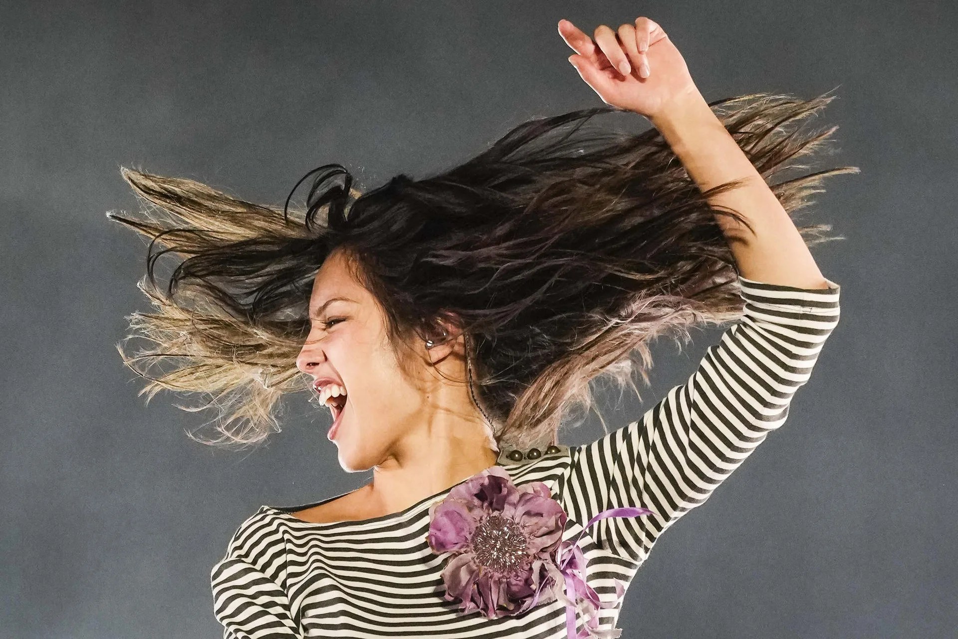 La cantante estadounidense Olivia Rodrigo durante el concierto que ofrece en la tercera jornada del festival Primavera Sound, este sábado en Barcelona. EFE/Enric Fontcuberta.