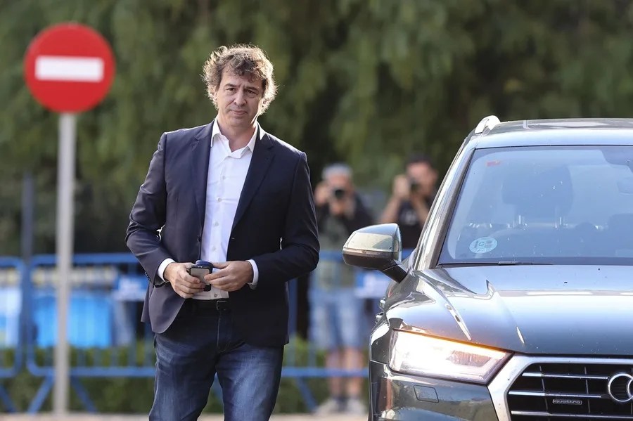 David Sánchez llegada a la última sesión del juicio por su contratación en la Diputación de Badajoz.