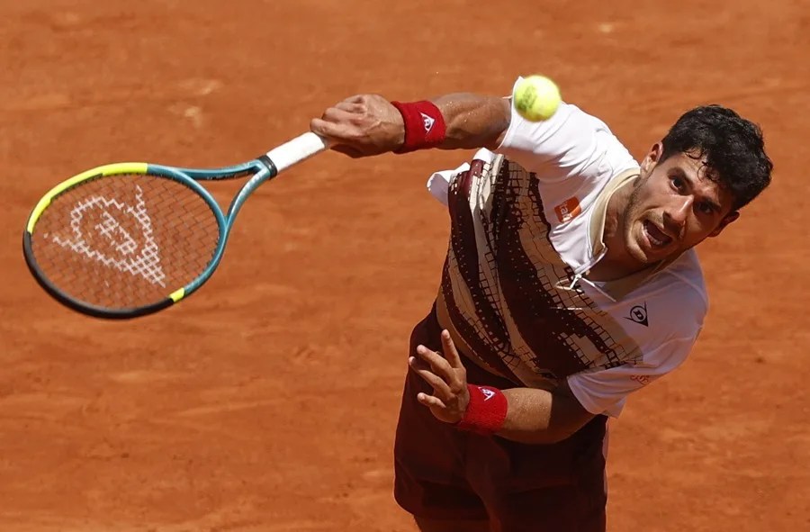 Daniel Vallejo, en Roland Garros.