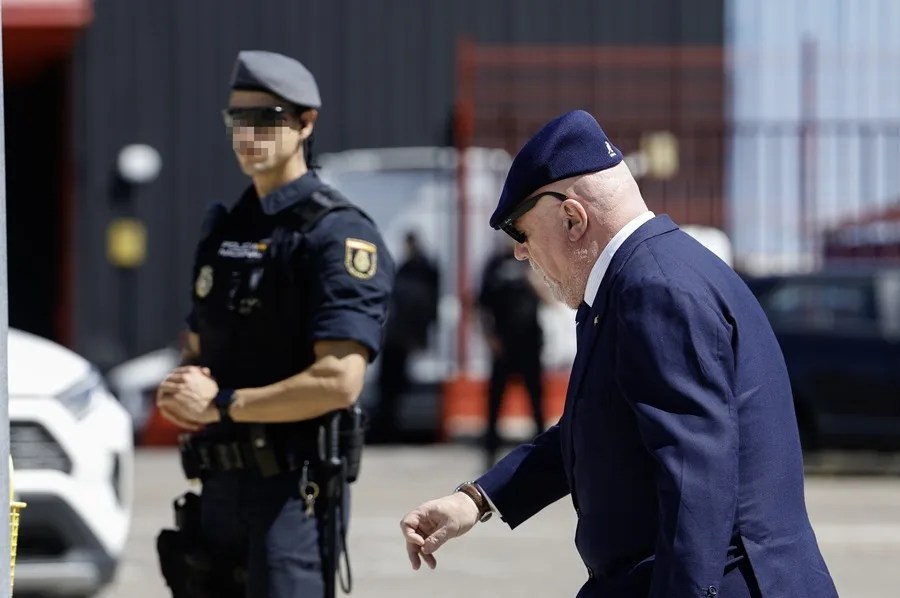 El excomisario José Manuel Villarejo, a su salida de la sede de la Audiencia Nacional