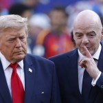 El presidente de Estados Unidos, Donald Trump (izq.), y el presidente de la FIFA, Gianni Infantino
