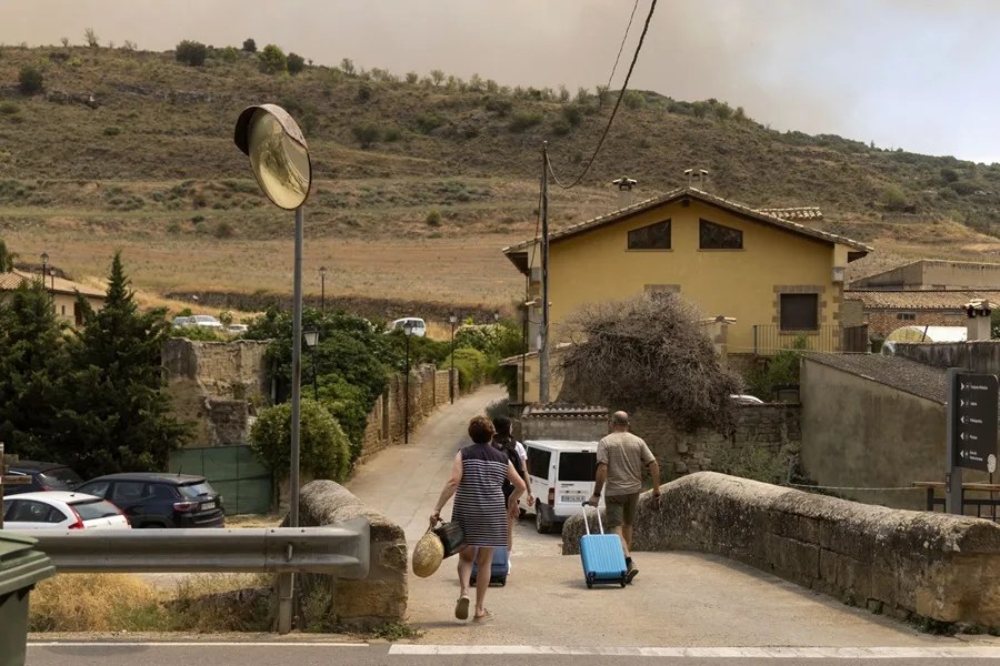 Incendio en la comarca aragonesa de las Cinco Villas