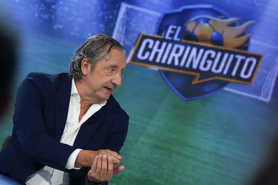 El periodista deportivo Josep Pedrerol, durante la rueda de prensa que ha ofrecido.