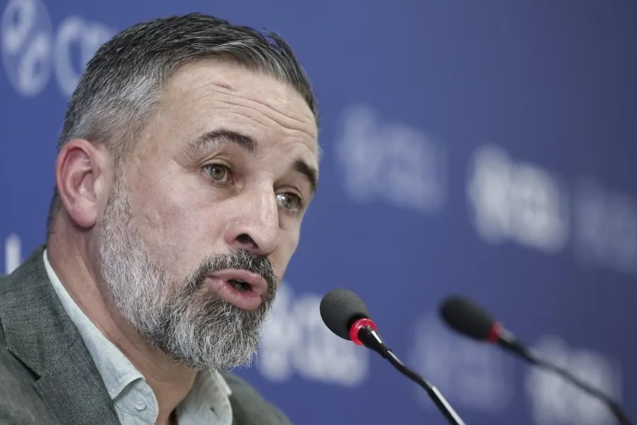 El presidente de Vox, Santiago Abascal.