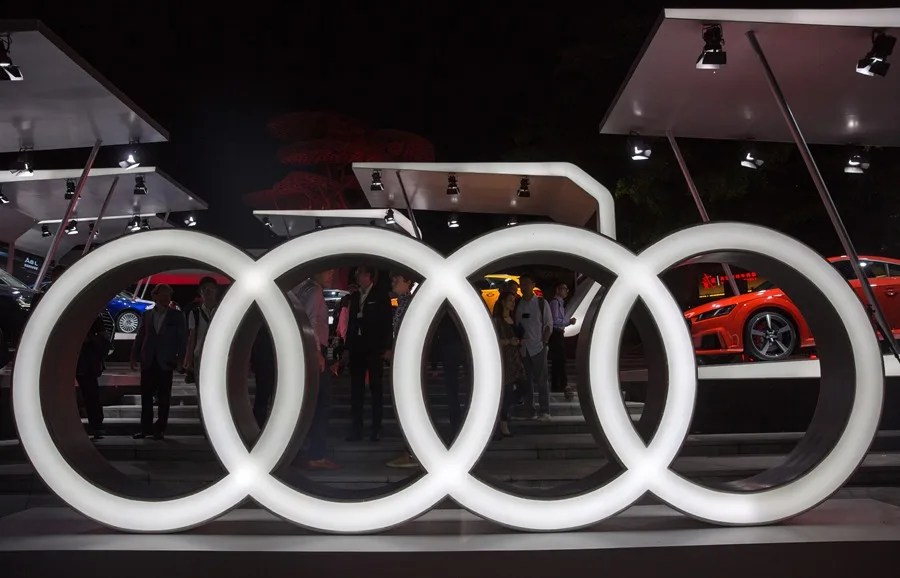 El logotipo del fabricante alemán de automóviles Audi