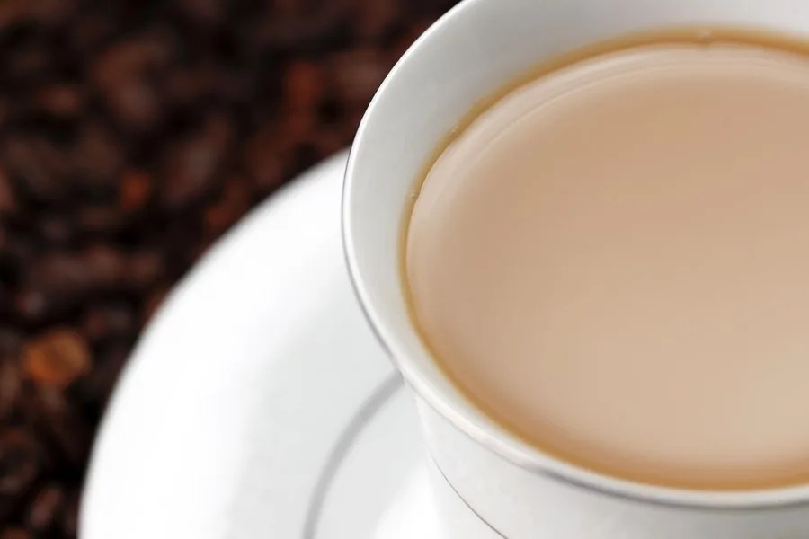Vista de una taza de café