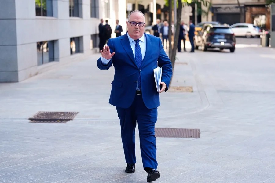 El abogado de Villarejo Antonio García Cabrera a su llegada este miércoles a la Audiencia Nacional