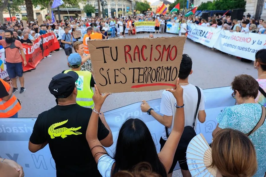 Una manifestación contra el racismo.