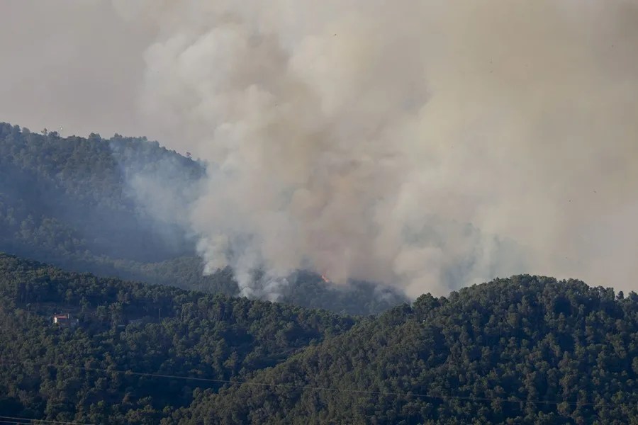 Incendio en Sentmenat (Barcelona).