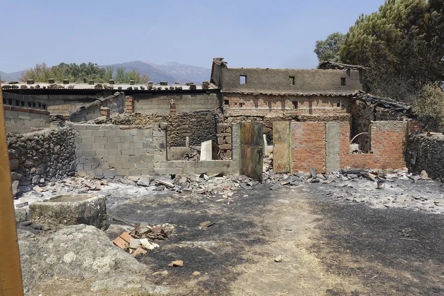 Una finca arrasada este miércoles en Casavieja (Ávila)