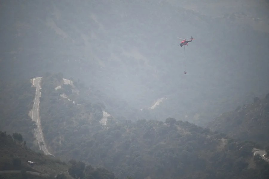 Vista general de Chóvar (Castellón), uno de los municipios afectados por el incendio declarado el pasado sábado en la Vall d'Uixó (Castellón).