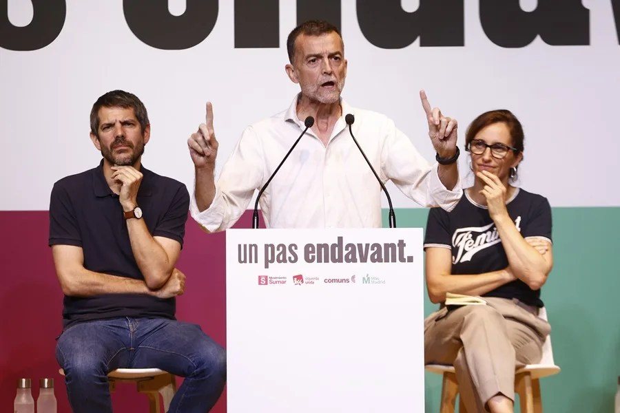 El coordinador federal de IU, Antonio Maíllo (c)