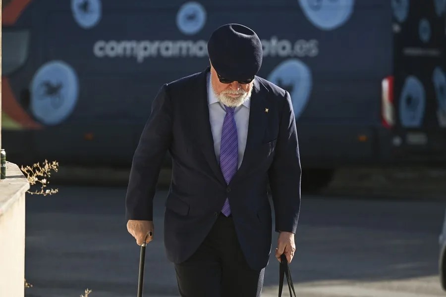 El excomisario José Villarejo a su llegada a la Audiencia Nacional de San Fernando de Henares.