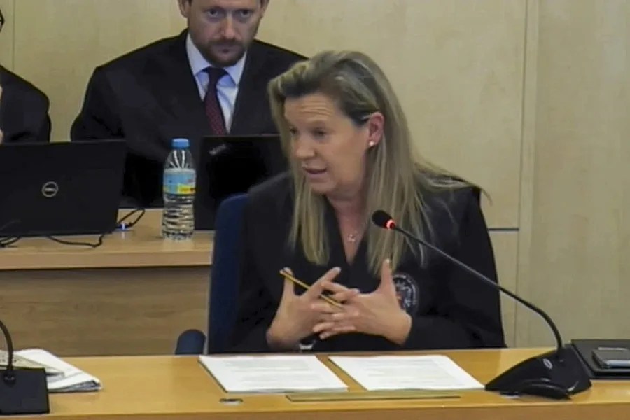 Captura de la señal de la Audiencia Nacional de la abogada de la abogada de la familia Bárcenas, Marta Giménez-Cassina
