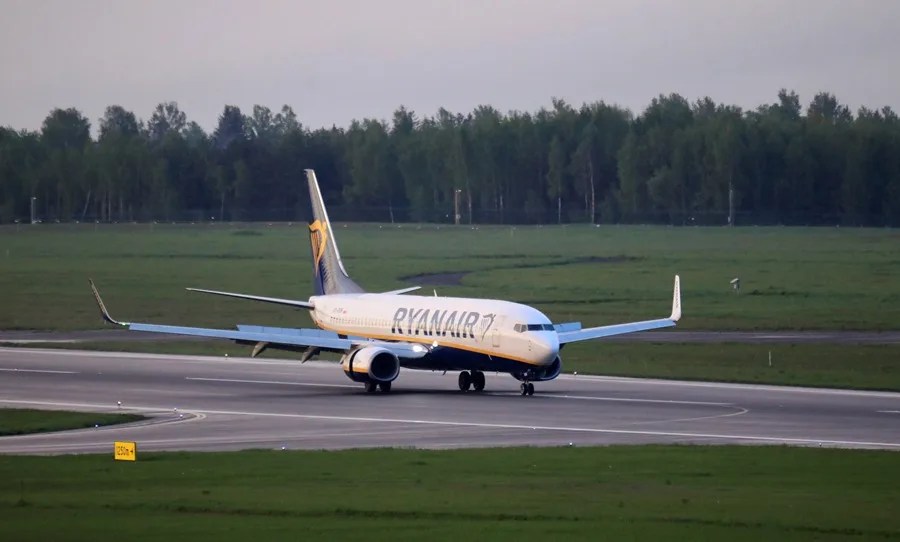 Un avión Boeing 737-800 de Ryanair.