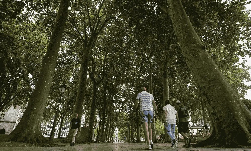 El Parque del Arenal de Bilbao es uno de los puntos que el Ayuntamiento de la capital vizcaína ha incluido en el 'mapa de itinerarios frescos'
