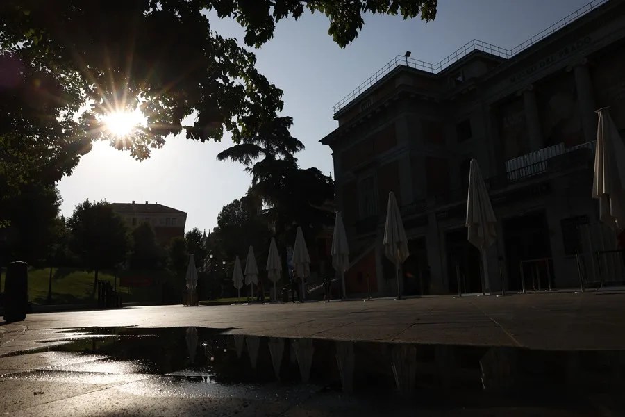 Vista del Museo del Prado en Madrid, este miércoles.