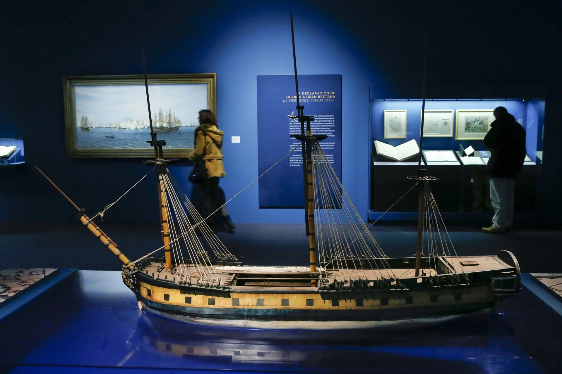 Imagen de archivo de una maqueta de la fragata Mercedes. EFE/Juan Carlos Hidalgo