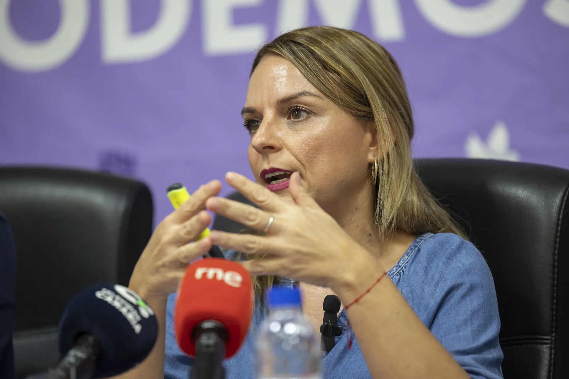 La secretaria general de Podemos en Canarias, Noemí Santana, en una imagen de archivo. EFE/Quique Curbelo