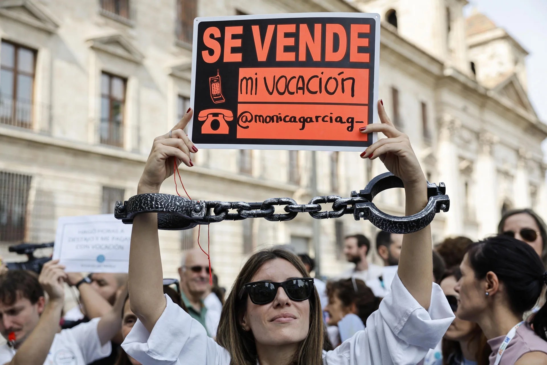 Un momento de una de las protestas durante la huelga de médicos. EFE/Ana Escobar/Archivo