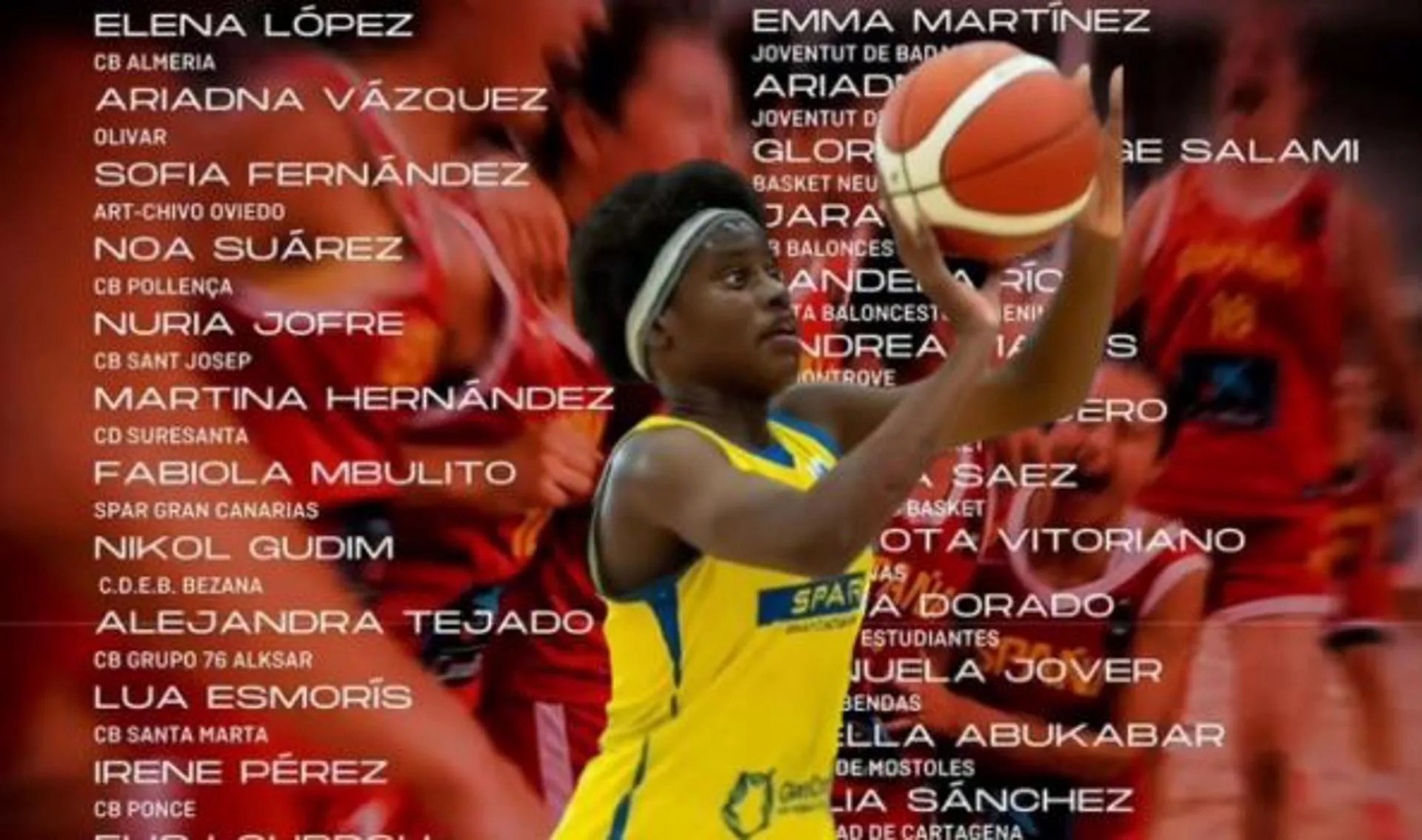Imagen de la niña Fabiola Mbulito publicada por el Spar Gran Canaria en sus redes sociales al anunciarse su convocatoria con España. EFE