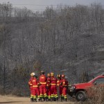 Imagen de incendio forestal que se ha declarado también en Selas (Guadalajara).