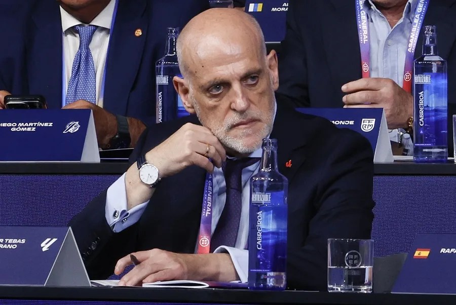 El presidente de la Liga Nacional de Fútbol Profesional, javier Tebas