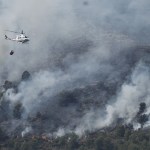 Vista del incendio de La Vall d'Uixò (Castellón).