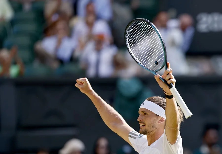 El tenista alemán Alexander Zverev en Wimbledon.