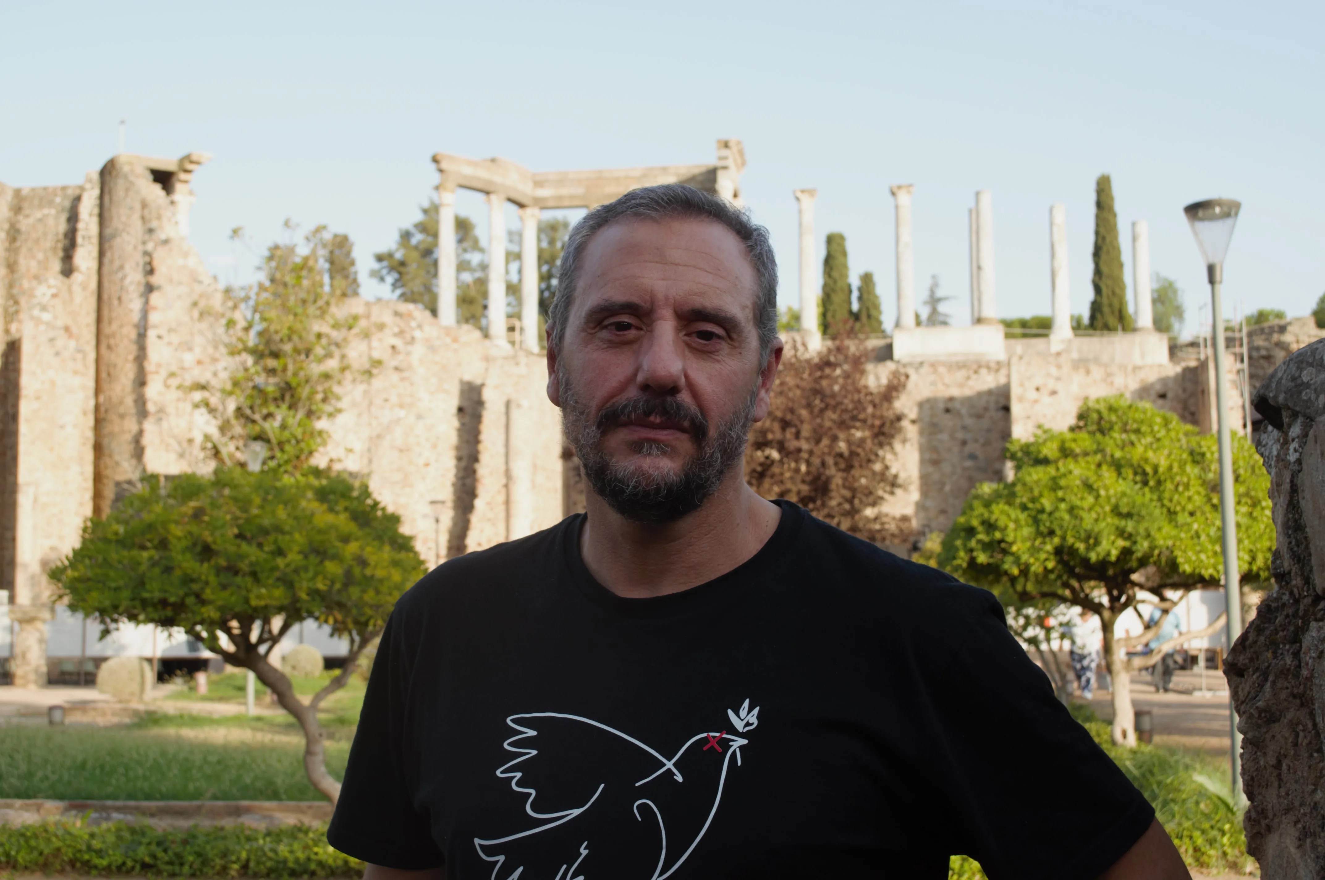 Mérida, 22 ago.- El actor José Antonio Lucia, que da vida a Edipo en el Festival de Mérida, defiende la idea del teatro como espacio de introspección. EFE/Paloma Palomo