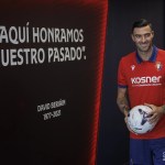 Imagen de la presentación de Rico como nuevo jugador de Osasuna